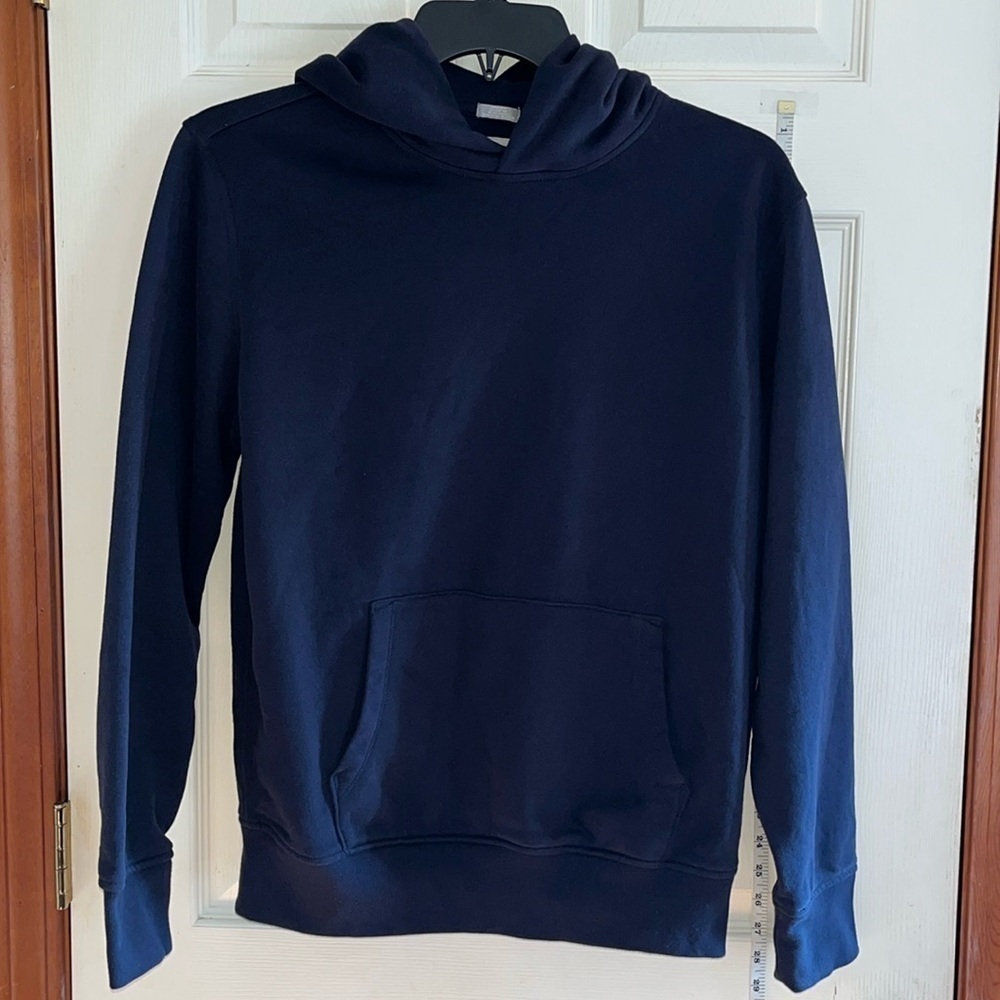 Gap-S-navy blue -hooded, long sleeve, kangaroo pocket, ribbed,sweatshirt/hoodie.